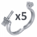 5 Colliers Collier Bride Vanne Egr compatible pour Citroën Peugeot 1,4 1,6 1,4L 1,6L 2,0 2,0L Hdi Tdci Mz-Cd équivalent à 16283J