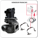 Vanne EGR + Joints + 2 Colliers compatible pour Citroën 1.6 HDI Ford 1.6 TDCI