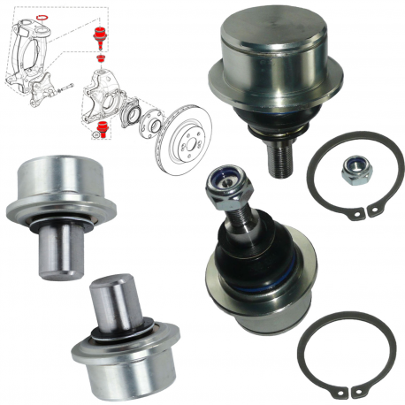 Kit 4 rotules supérieurs + rotules inférieurs pour Renault Clio 3 RS et Megane 3 RS 2.0 TCe 250 ch