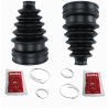 Lot de 2 soufflets de cardan universels + colliers + graisses de montage