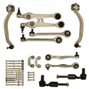 Kit complet bras de suspension 12 pièces compatible pour Audi A4 A6 A8 Skoda Superb Volkswagen Passat de 1994 à 2000