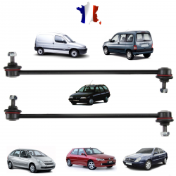 Biellettes Barre Stabilisatrice Avant Gauche + Droite - Lot De 2 - Compatible Berlingo, Xsara, 306, Partner - 300 Mm M10x1.5