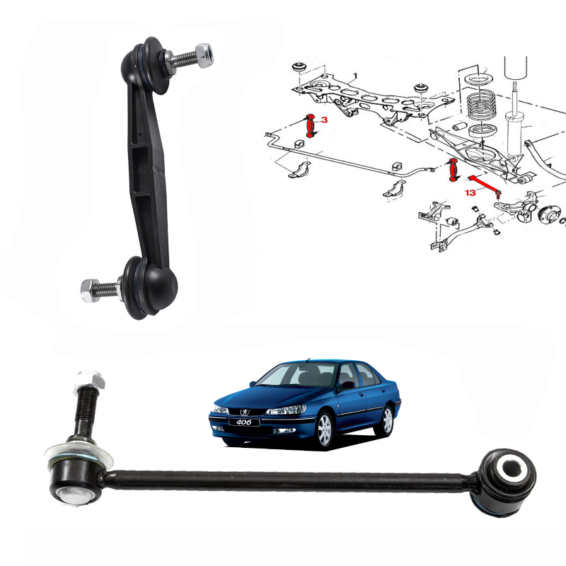 Lot De 2 Biellettes De Carrossage Barre Stabilisatrice Arri re Peugeot
