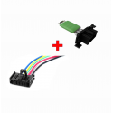 Résistance de chauffage avec prise connectique compatible pour Alfa Romeo Mito Citroën Nemo Fiat Punto Opel Corsa Peugeot Boxer