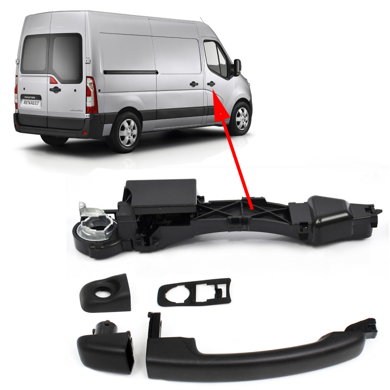 Mécanisme poignée de porte Renault Master depuis 2010 droit porte avant