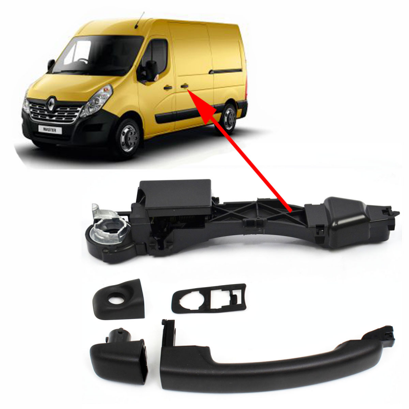 poignee de porte lateral droite renault master