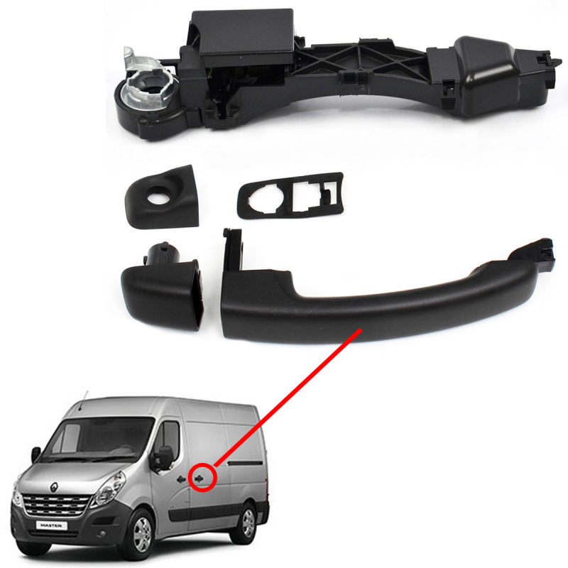 Mécanisme poignée de porte Renault Master depuis 2010 droit porte avant