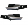 (Lot de 2) poignée de porte intérieure grise avant gauche et droite compatible pour Alfa Romeo Giulietta (940) de 2010 à 2018