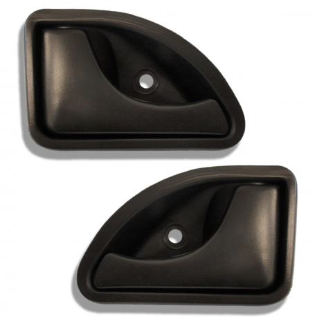 Lot de 2 poignées noire intérieure de porte avant gauche et droite pour Nissan Kubistar Renault Kangoo Twingo