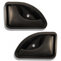 (Lot de 2) poignée noire intérieure de porte avant gauche et droite compatible pour Nissan Kubistar Renault Kangoo Twingo