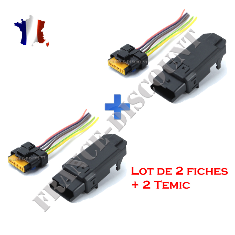 Lot de 2 Modules temic avec faisceau câble prise de lève vitre