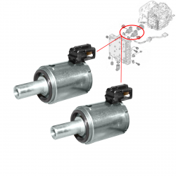 Lot de 2 électrovannes de régulation compatible pour boite automatique de Citroën Peugeot Dacia Renault