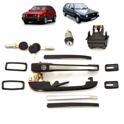 Kit barillets et poignées de porte compatible pour Volkswagen Golf 2 Jetta 19E / 1G de 1983 à 1992