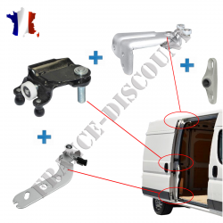 Lot galets + Détrompeur rouleaux de porte latérale droite coulissante compatible pour Jumper Ducato Boxer depuis 2006