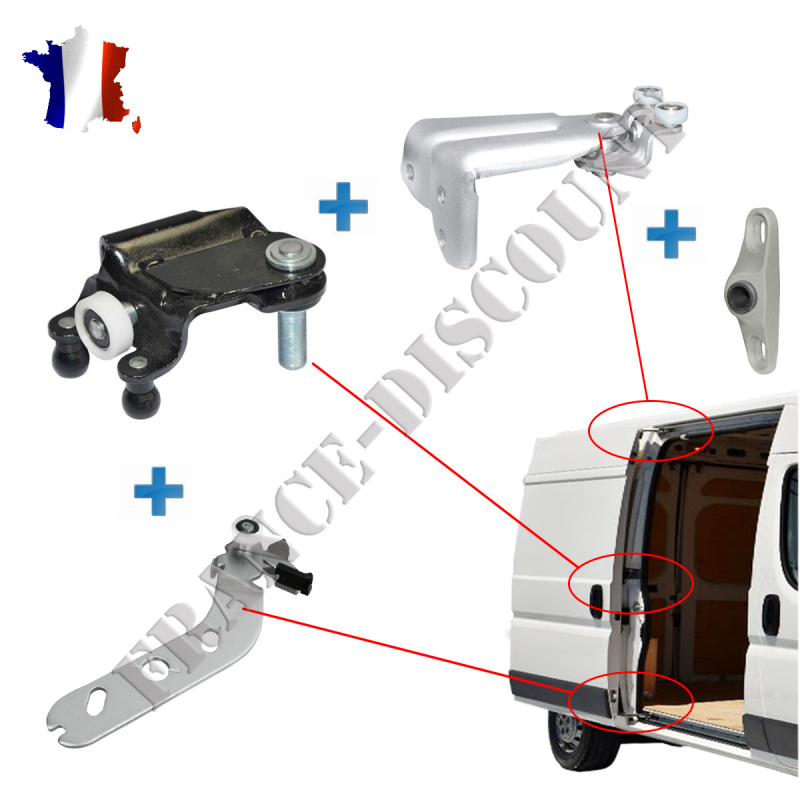 Détrompeur rouleaux de porte latérale droite Citroën Fiat Peugeot