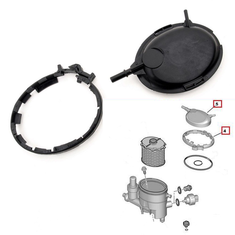 Kit couvercle de filtre gasoil pour 206 306 Xsara Jumpy Moteur 1.9