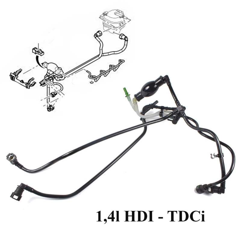 Tuyau D'alimentation 206/207/307/Bipper 1.4 HDi PEUGEOT-1574T0