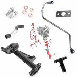 Kit de montage turbo crépine pompe à huile tuyaux graissage compatible pour Citroën Ford Mazda Peugeot 1.6HDI TDCI 75 & 90 ch