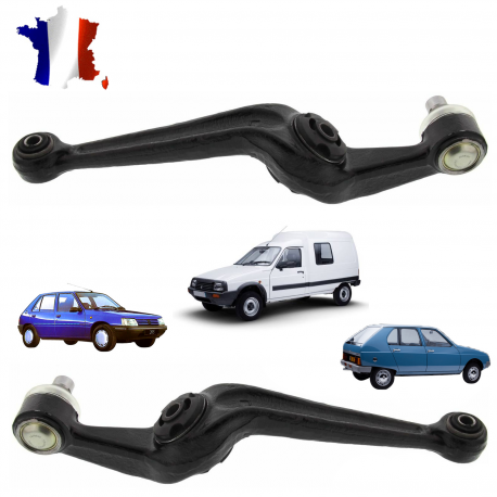 Lot de 2 bras de suspension inférieure avant gauche et droit pour Citroën C15 Visa Peugeot 205