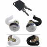 Lot de 2 barillets de portes avant compatible pour PEUGEOT 306 (de 1993 à 2002)