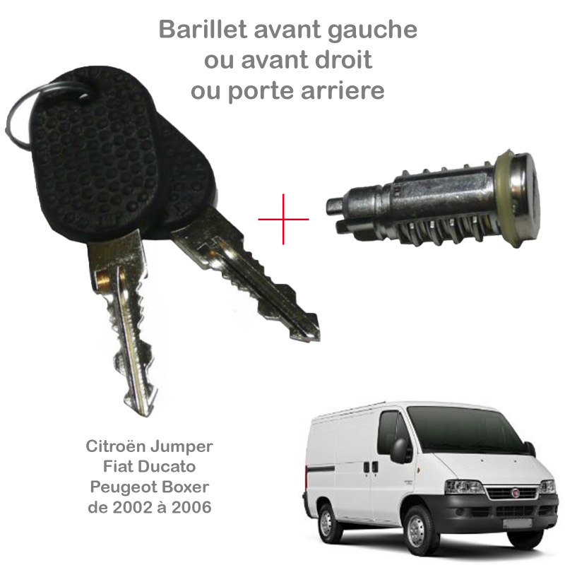 2x SERRURE PORTE BARILLET POUR FIAT DUCATO CITROEN JUMPER PEUGEOT BOXER  2006