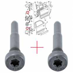 2 Axes charnière de porte compatible pour Citroën Evasion Jumpy Saxo Xsara Peugeot 106 205 206 309 405 605 806 807 Expert