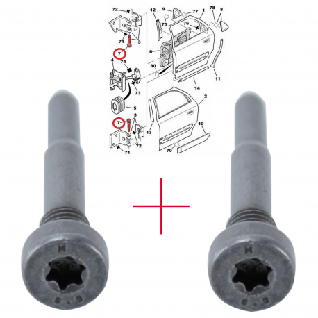 2 Axes charnière de porte pour Citroën Evasion Jumpy Saxo Xsara Peugeot 106 205 206 309 405 605 806 807 Expert