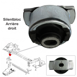 Silentbloc de train arrière droit compatible pour Renault Laguna 2