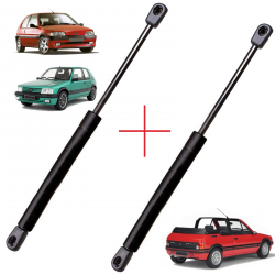 Lot de 2 Vérins de coffre hayon compatible pour Peugeot 106 jusqu'à 1997 - 205 (1987 à 1998) - 306 (1993 à 2001)