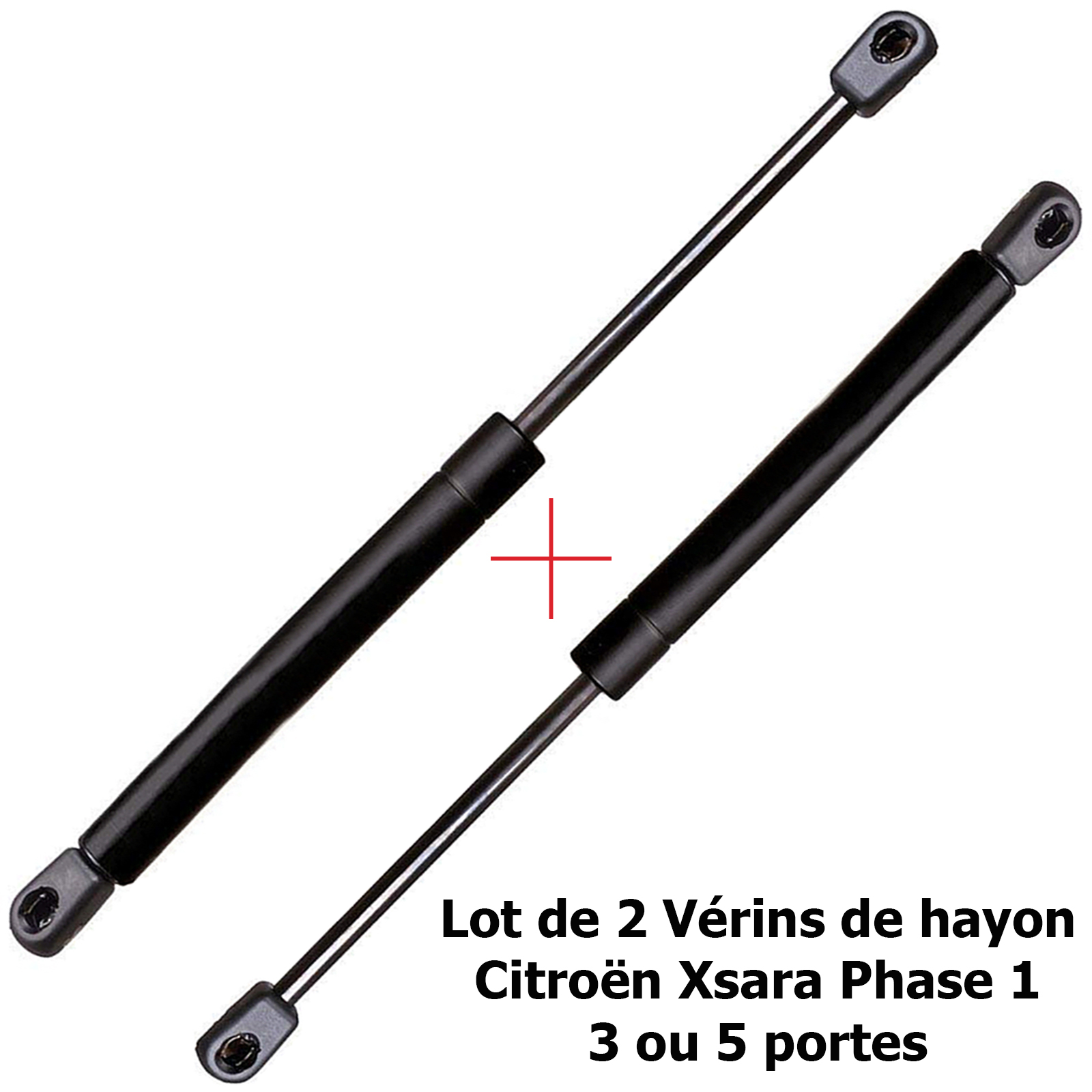 Jeu De 2 Vérins De Hayon Pour Toyota Verso (2009-2015) - Entraxe 475mm, Course 200mm - Fabriqué En Europe