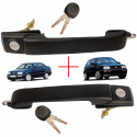 (Lot de 2) Poignée de porte avant gauche et droite compatible pour Volkswagen Golf 3 (1992 à 1998) Vento (1992 à 1998)