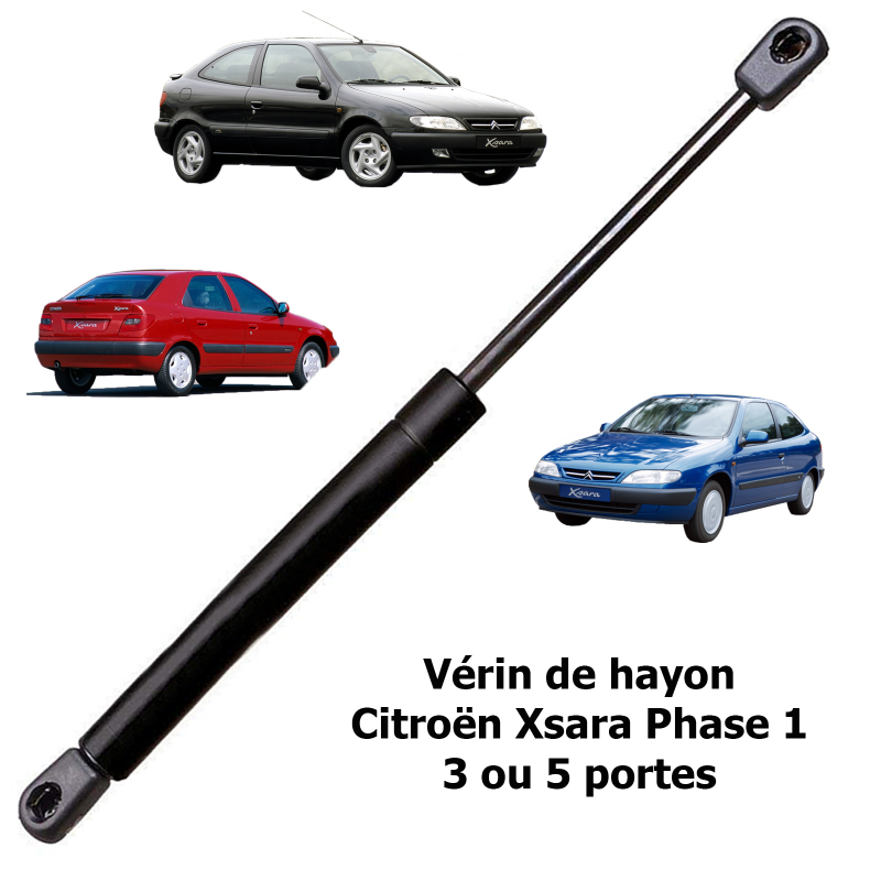 Vérin de hayon pour Citroën Xsara Berline et Coupé tous modèles de 1997 à 2004
