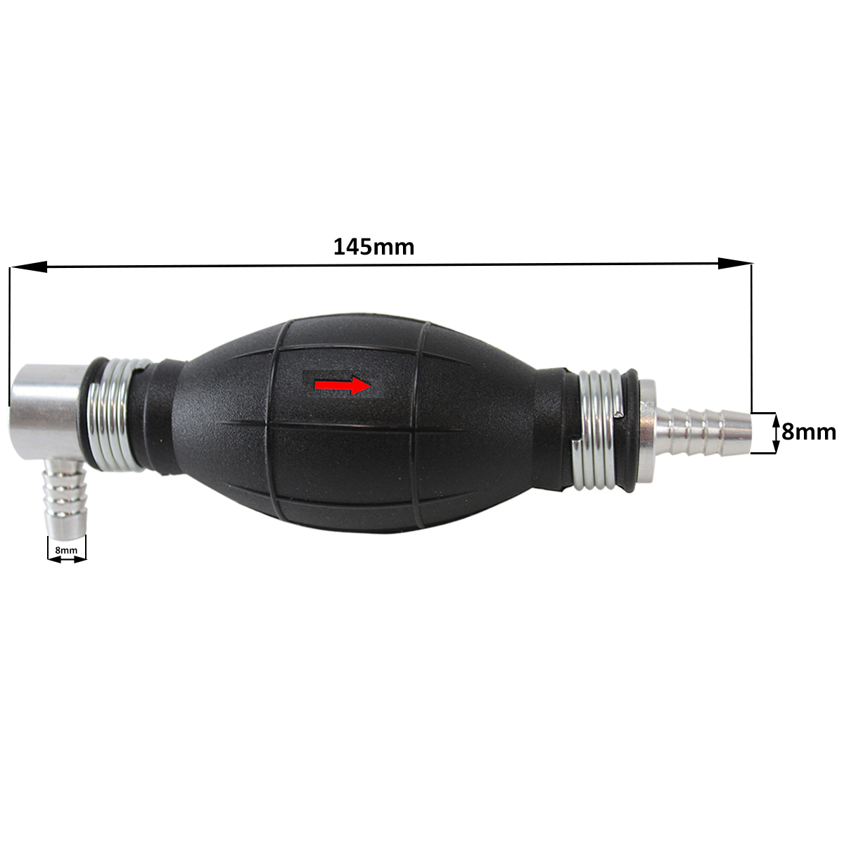 Pompe à Main Amorçage Carburant 8mm - Pour Moteurs Diesel Et Essence, Voiture, Bateau, Moto - Valve Anti-retour