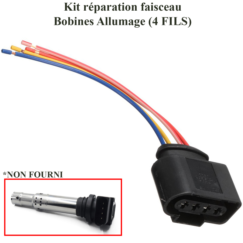 ECSiNG Faisceau de Câblage Prise de Connecteur Bobine d'allumage de Voiture  7 Broches 1930-0958 PP10000888 Compatible avec Corsa Pièces de Bobine