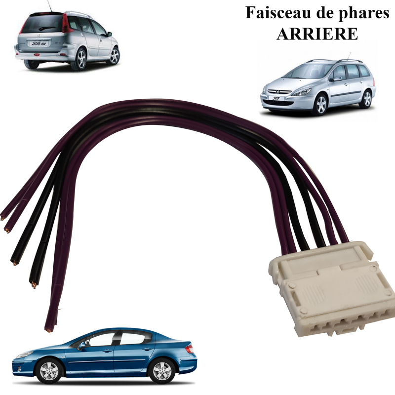 FICHE CONNECTEUR LAMPE PLATINE PORT AMPOULE FEU ARRIÉRE PEUGEOT