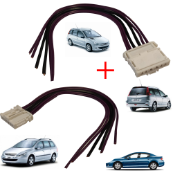 Kit réparation faisceau prise électrique Connecteur pour platine feux arrière porte ampoules compatible pour 407 206 SW & 307 SW