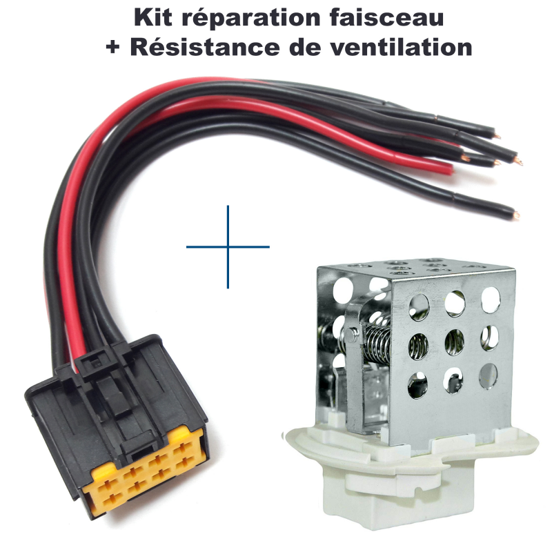 CONNECTEUR POUR RESISTANCE DE VENTILATION RENAULT /PSA - ALZGO.FR