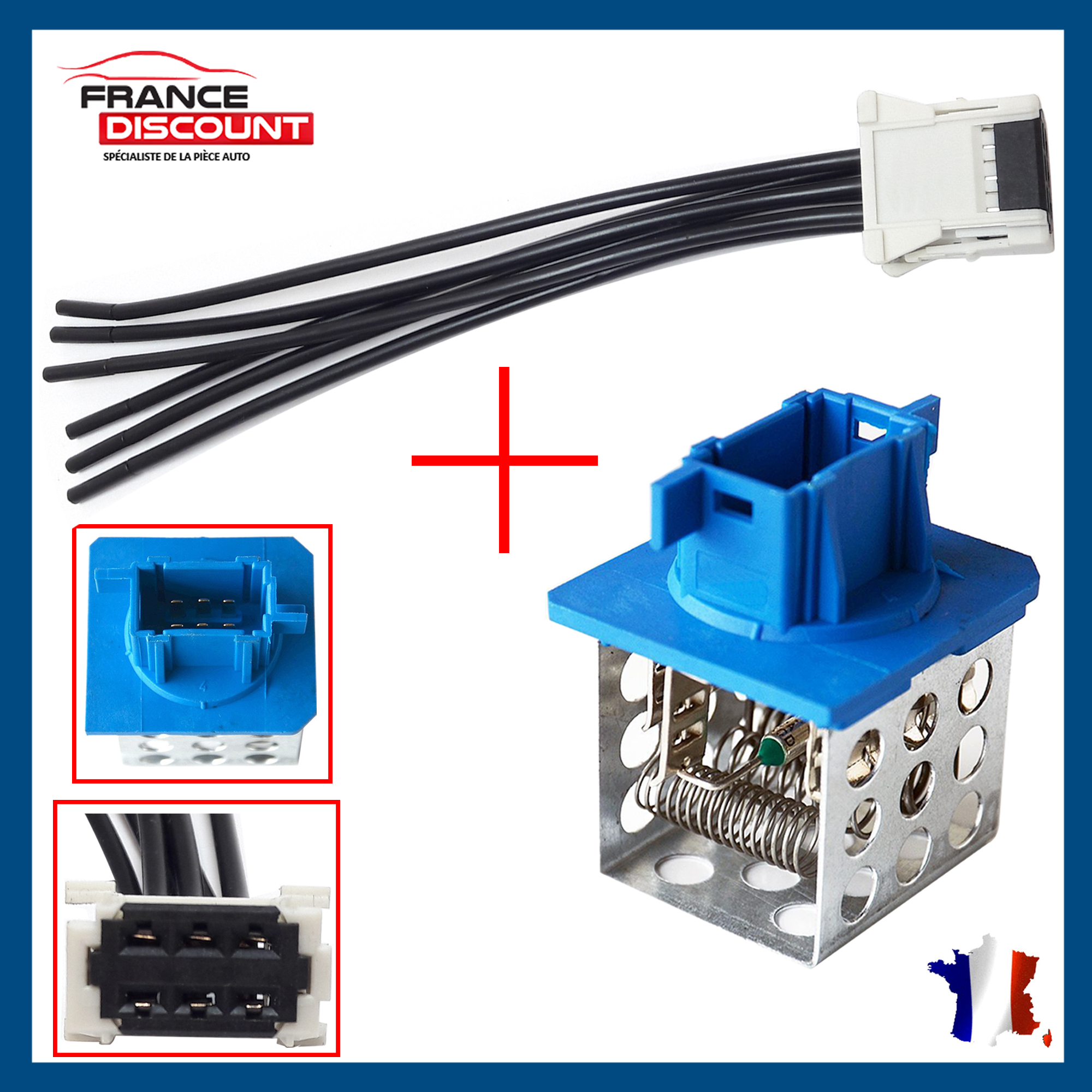 Résistance de Chauffage Ventilation Climatisation AVEC Connectique