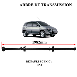 Arbre de transmission longitudinale arrière compatible pour RENAULT Scénic 4x4 RX4 Neuf et garanti