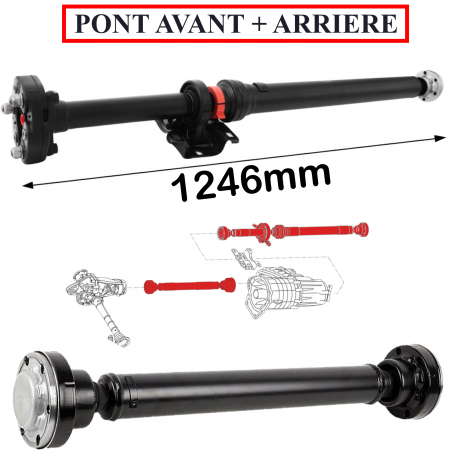 Arbre de transmission avant de Porsche Cayenne Audi Q7 VW Touareg NEUF