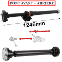 Arbre de transmission longitudinale Avant + Arrière compatible pour PORSCHE Cayenne & VW Touareg