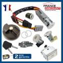 Kit complet barillets serrures de portes + coffre + trappe à carburant compatible pour PEUGEOT 405 (6 fils)