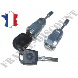 Lot de 2 serrures barillet de porte pour Volkswagen golf 4 Bora Polo Fox Transporter Skoda Octavia Fabia Audi A6