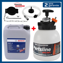 Purgeur de frein embrayage 3L + adaptateurs multimarques + Bidon 5L Bosch