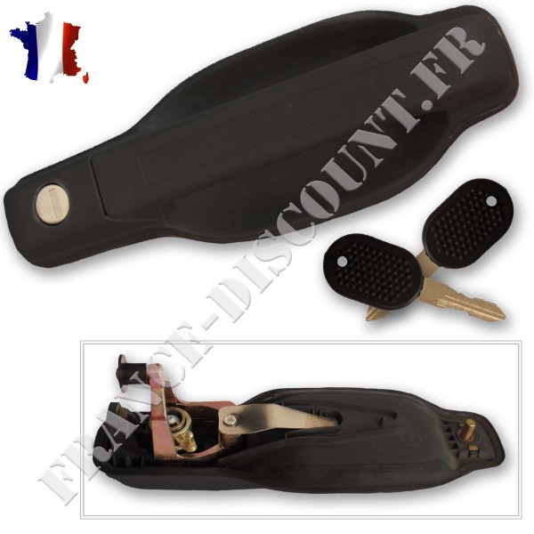 Poignée De Porte Extérieure Avant Droite Avec Clé Pour Iveco Daily II 1989-1998 - Compatible Référence 93936135