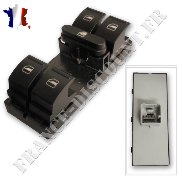 Bouton interrupteur leve vitre GOLF 5 SHARAN TOURAN EOS TOUAREG AMAROK +  support