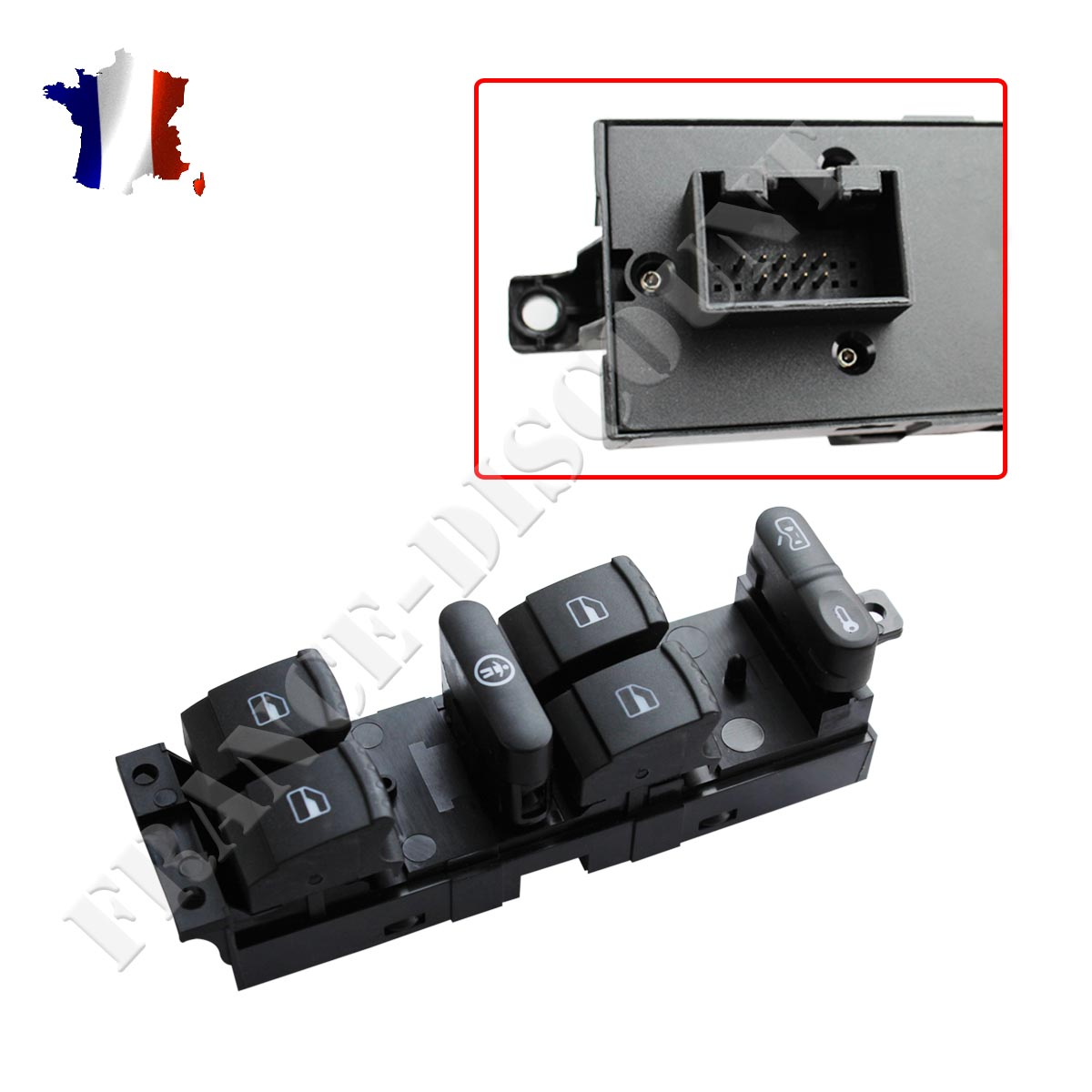 Interrupteur Lève-vitre électrique Pour Seat Cordoba 2002-2009 - Bouton De Remplacement - Référence 6Q0959858 - Plastique ABS
