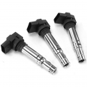 Lot de 3 bobines d'allumage compatible pour Audi Seat Skoda Volkswagen 1,2i 1,4 Tsi 1,6 Fsi