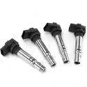 Lot de 4 bobines d'allumage compatible pour Audi Seat Skoda Volkswagen 1,2i 1,4 Tsi 1,6 Fsi