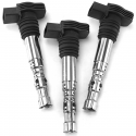 Lot de 3 bobines d'allumage de type crayon compatible pour Audi Seat Skoda Volkswagen 1.8l T (Turbo essence) & 2.0 l 130ch